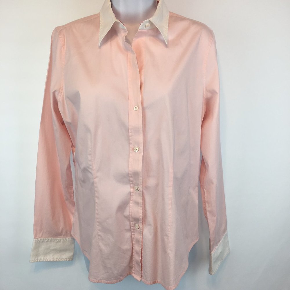 The Limited blouse with white accent cuffs/collar